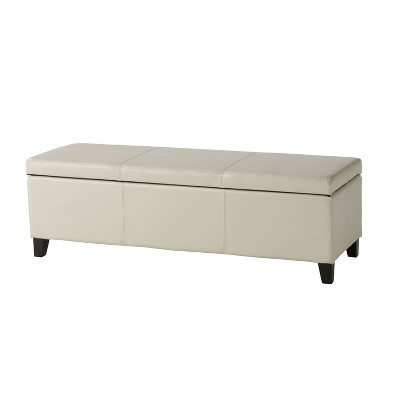NicBex Modern 51.25" Storage Bench Wood Accent Stools with Cushioned Top for Bedroom and Entryway
