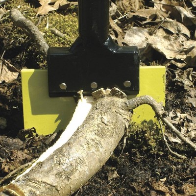 Brush Grubber 18 Inch Heavy Duty Root Buster with Manual Operation Mode and V Shaped Blade for Patio, Lawn, and Garden Equipment, Green