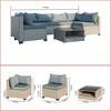 8-Piece Modular Wicker Patio Sofa Set with 2 Coffee Tables and Cushions, Outdoor Conversation Furniture for Backyard or Garden – The Pop Home - 3 of 4