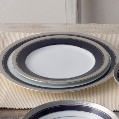 Cobalt Platinum Porcelain 5-Piece Formal Place Setting