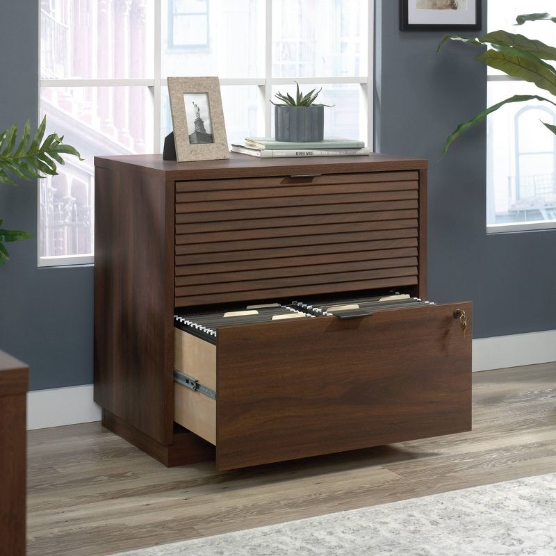 2 Drawer Englewood Lateral File Cabinet Spiced Mahogany - Sauder: Office Storage, Locking, Modern Style, 4 of 9