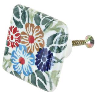 Blue Rose Polish Pottery A438 Andy Square Drawer Pull