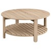 Coaster,Fowler 1-shelf Round Engineered Wood Coffee Table Natural - 3 of 4