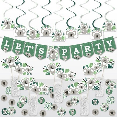 Big Dot of Happiness Koala Cutie - Bear Birthday Party and Baby Shower Supplies Decoration Kit - Decor Galore Party Pack - 51 Pieces