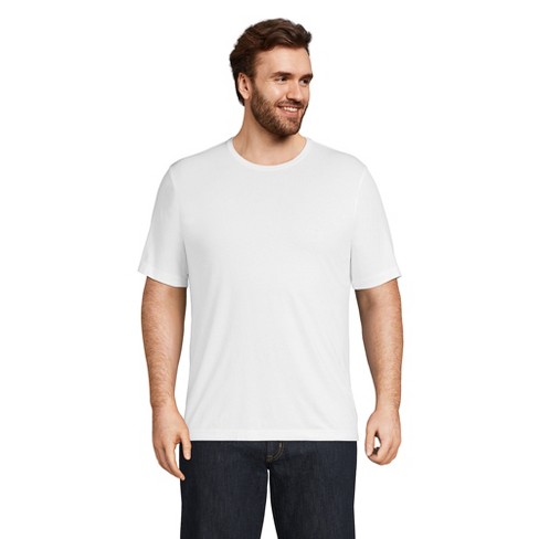 Lands' End Men's Big Short Sleeve Supima Tee - 3X Big - White