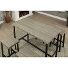 5pc Kaystone Curved Seats Counter Dining Table Set Gray/Black - HOMES: Inside + Out: Industrial Style, Wood Veneer, Metal Frame - 4 of 4