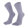 Unique Bargains Women's Striped High Yoga Five Toe Socks 1 Pair - 3 of 4