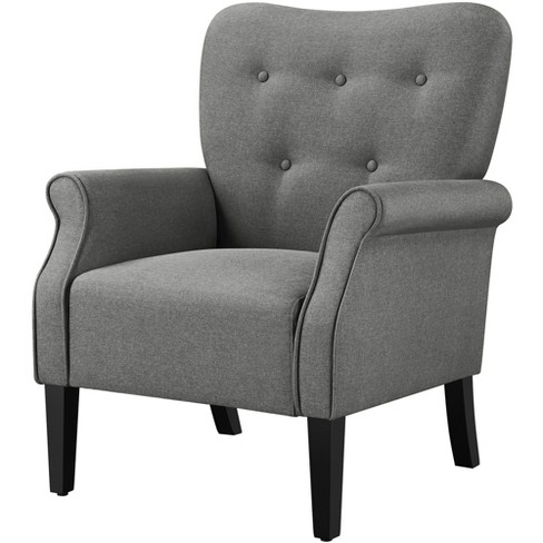 Modern Soft Velvet Upholstered Accent Chair With Armrests, Blue -  Modernluxe : Target