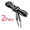 Elerevyo Reflective Oval Half Round Colorful Shiny Shoe Laces for Sneakers Basketball Shoes 2 Pairs - 3 of 4