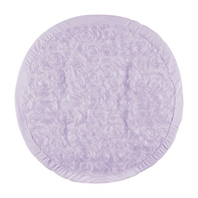 Image of Sweet Jojo Designs Girl Baby Tummy Time Playmat Rose Collection Solid Purple