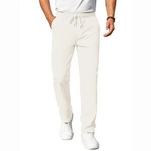 COOFANDY Mens Casual Pants Elastic Waist Chino Pants Lightweight