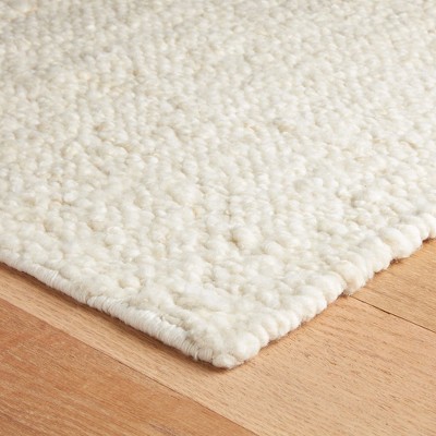 Ivory Handwoven Wool and Cotton 2' x 3' Rug