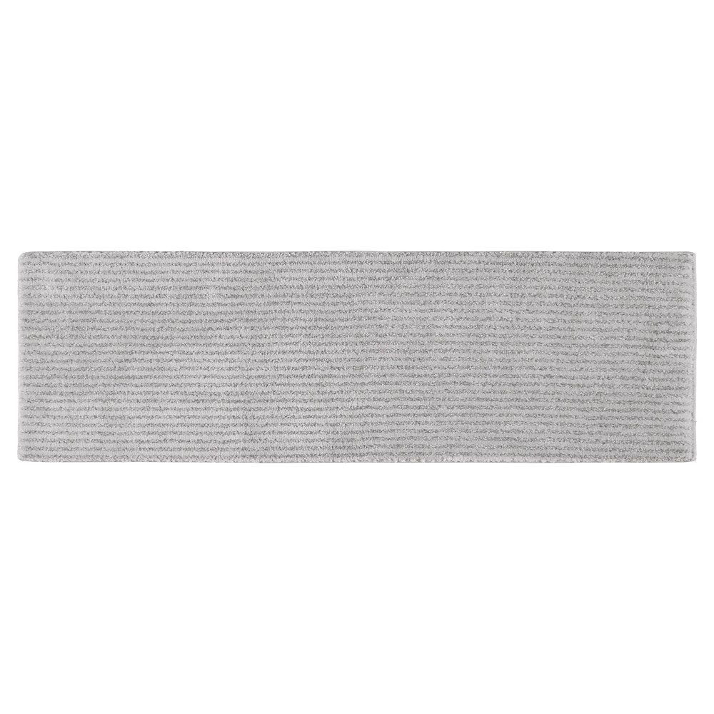 Photos - Bath Mat 22"x60" Sheridan Plush Washable Nylon Bath Runner Platinum Gray - Garland