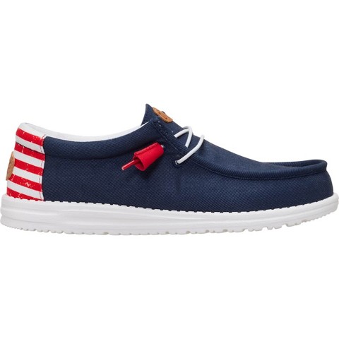 HEYDUDE Men Wally Americana Il, 4th of July Patriotic Shoes , Navy Blazer/Multi, 7