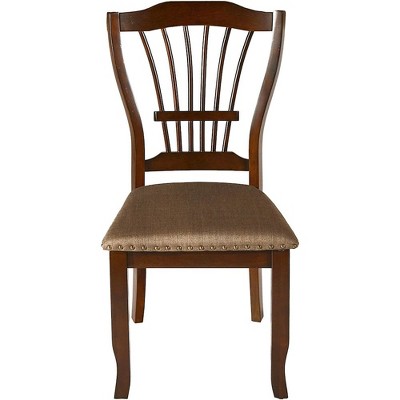 New Classic Furniture, Furniture Bixby Solid Wood and Polyester Dining Chairs in Espresso