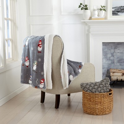 Holiday-Printed Plush Throw Blanket - Great Bay Home