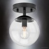 Urban Ambiance Luxury Minimalist Indoor Ceiling Light,  7-7/8''H x 5-7/8"W x 5-7/8''D,  Matte Black Finish, UHP4443 - 4 of 4