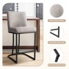 Dovelina Modern Linen Upholstered Barstool Set of 2 - 4 of 4