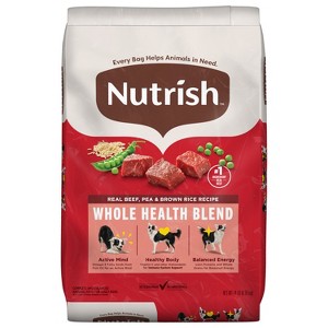 Nutrish Whole Health Blend Real Beef, Pea & Brown Rice Recipe Dry Dog Food - 1 of 4