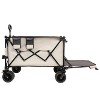 Vynxaria Heavy-Duty Foldable Wagon with Extended Tailgate - 480 lbs Capacity, All-Terrain Wheels - 4 of 4