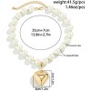 Y2K Gold Heart Choker | Chunky Pearl Bead Necklace Trendy Gift - 3 of 4