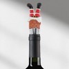 Unique Bargains Santa Claus Bottle Stopper Zinc Alloy Resin Silicone Red White Black Silver Tone 1 Pc - 2 of 3