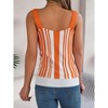 Coolmee Women's Sleeveless Sweater Top V Neck Button Hollow Knit - 3 of 4
