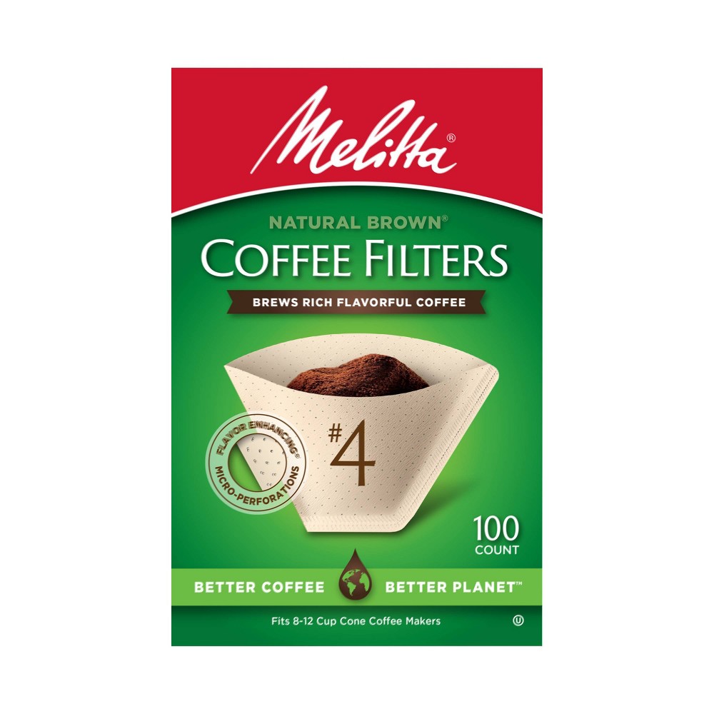 UPC 055437624602 product image for Melitta Natural Brown #4 Coffee Filter 100ct: Paper Filters for 8-12 Cup Drip Co | upcitemdb.com