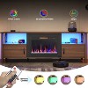 Bestier 63" Fireplace TV Stand for TVs up to 70",  LED Media Console with Storage, Gaming Entertainment Center for Living Room and Bedroom,  Walnut - 2 of 4