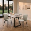 SKRAN Dining Chairs Set of 4, PU Leather Upholstered Seat with Sturdy Metal Legs and Comfort Backrest for Kitchen, Restaurant and Living Room - 2 of 4