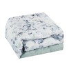 Home Mart Goods 7 Piece Teal Floral Comforter Set Embroidery Soft Bedding - 3 of 4