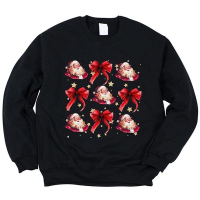 Simply Sage Market Women's Graphic Sweatshirt Coquette Santa and Bow Chart