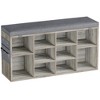 Shoe Bench with Cushion, Storage Bench with Padded Seat - 4 of 4