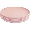 Okuna Outpost Set of 6 Pink Unbreakable Wheat Straw Cereal Dinner Plates Set for Kids, 8 In - 4 of 4