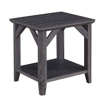 Winston End Table Weathered Gray - Breighton Home