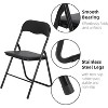 8PCS Folding Chairs with Padded Seats, Black Metal Folding Chairs with Non-Slip Feet Pads Steel Guest Reception Party Conference Chairs - 4 of 4