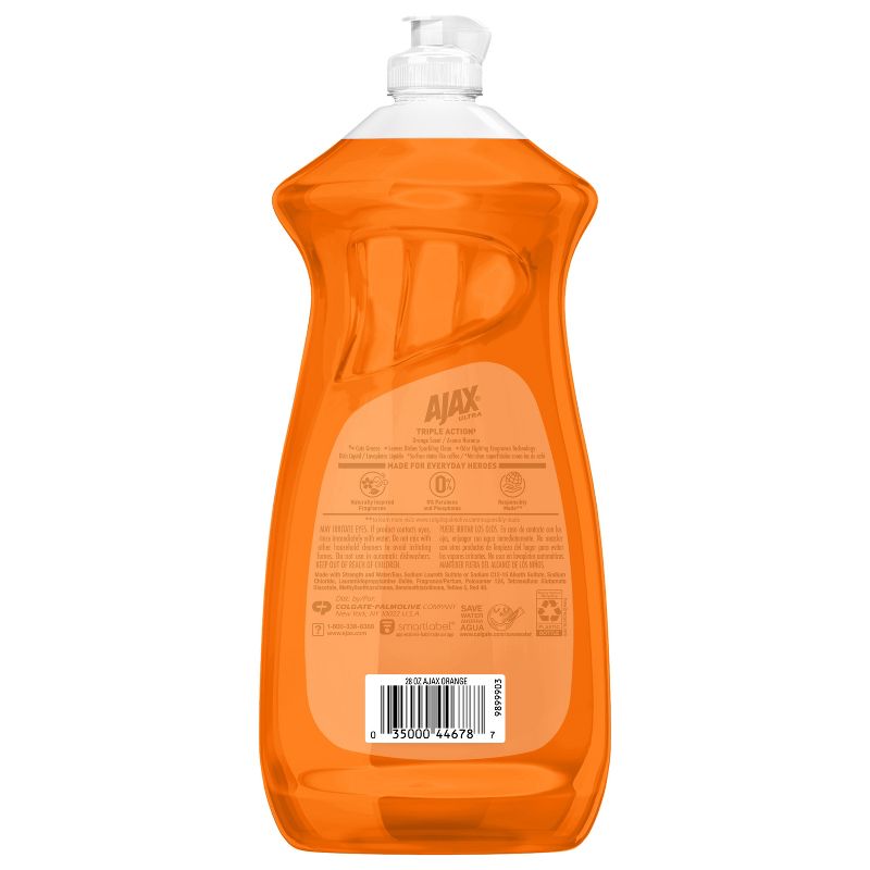Ajax Orange Ultra Triple Action Liquid Dish Soap - 28 fl oz, 3 of 14