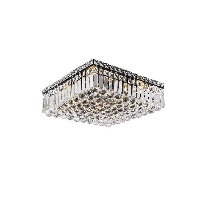 Elegant Lighting Maxime 16 inch black flush mount