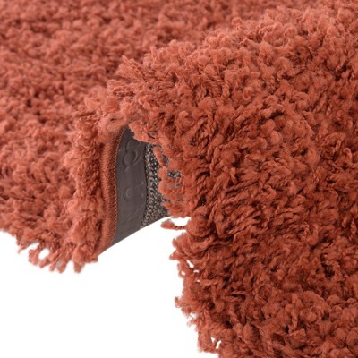 Luxurious 8' x 10' Blue Solid Shag Synthetic Area Rug