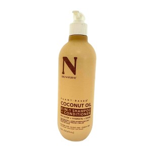 Dr. Natural 2-in-1 Shampoo Plus Conditioner - Strengthen and Add Shine to Hair - Moisturizing Frizz Control Clarifying Shampoo - Coconut Oil - 16 oz - 1 of 1