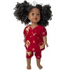 Doll Clothes Superstore Bear Print Pajamas Fits 18 Inch Girl Dolls Like American Girl Our Generation My Life Dolls - 3 of 4
