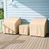 Costway Patio Furniture Covers Waterproof Conversation Covers for 3 PCS Bistro Set - 2 of 4