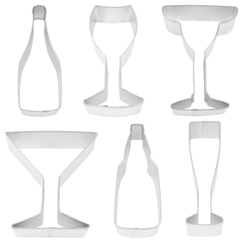 R&M International Beverage and Cocktail Theme 6 Piece Cookie Cutter Set, 2 of 4