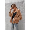 Coolmee Women's Casual Shirts Long Sleeve Button Down Blouses Fall Solid Color Trendy Tops with Pocket - 4 of 4