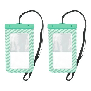 Unique Bargains Full Stripe Mobile Waterproof Bag 2 Pcs - 1 of 4