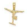 Black Bow Jewelry 14k Yellow Gold 16mm Polished Gymnastics Pendant - 3 of 4