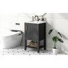 Okak 20" Bathroom Vanity Set, Compact Cabinet with Single Ceramic Sink & Silent-Magic Door, Open Shelf Storage for Small Apartment - 2 of 4