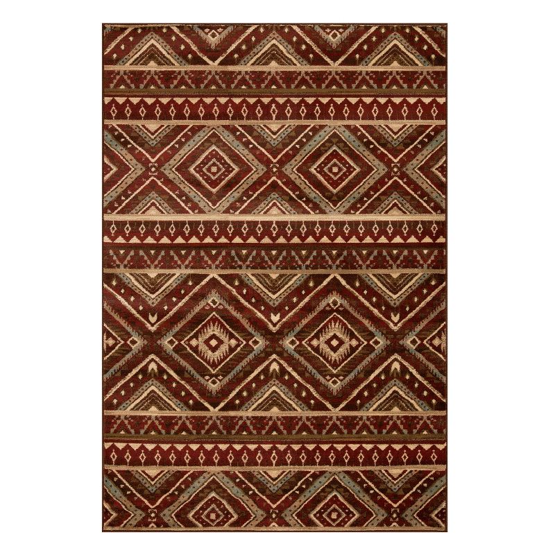 Farmhouse Rustic Medallion Power-Loomed Living Room Bedroom Entryway Indoor Area Rug or Runner by Blue Nile Mills, 1 of 7