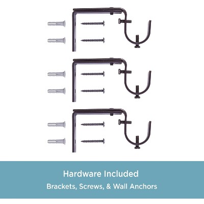 Bronze Adjustable Curtain Rod with Acrylic Finials