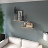 SEVOBAL Utility Storage Shelves Floating Shelf Dallas Set of Two Modern Design for Living Room or Office, Beige, 9.8"*31.5"*1.5" - 3 of 4